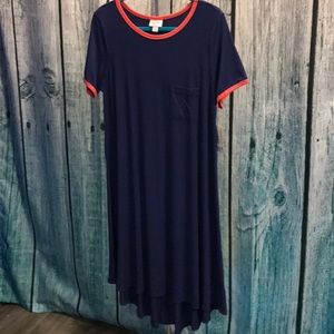 LuLaRoe Carly dress hi-low hem size Medium NWT